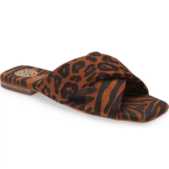 Vince Camuto Shoes - Vince Camuto Animal Print Alannie Slide Sandals Size 7.5 New